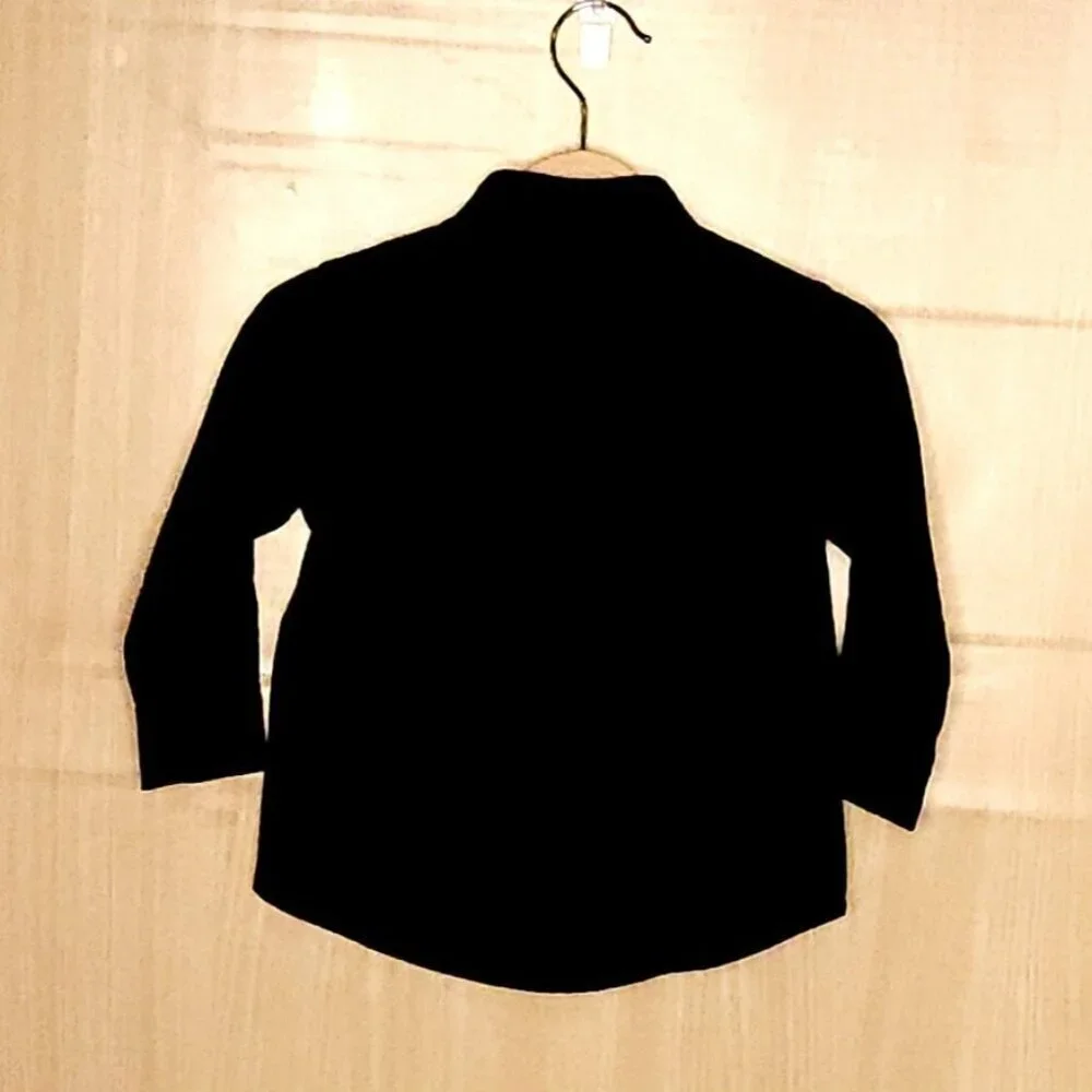 The Children's Place Infant Boys New Black Button Down Shirt 9-12 Months